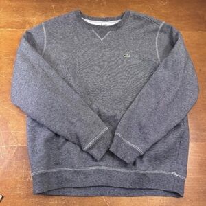 Lacoste Sweatshirt Men's 6 Blue Pullover Logo Crewneck